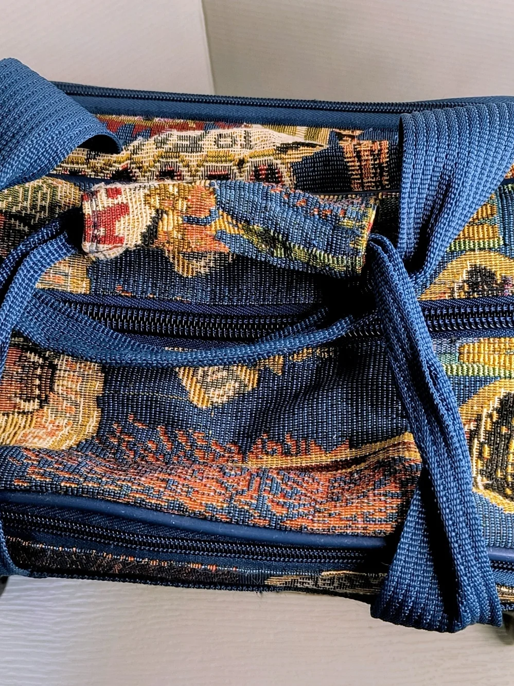 Las Vegas Printed Blue Travel Duffle Bag